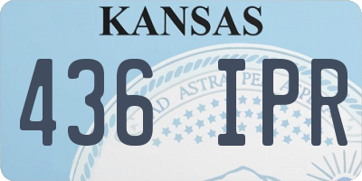 KS license plate 436IPR