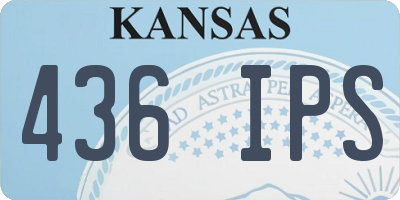 KS license plate 436IPS