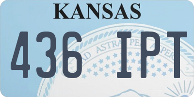 KS license plate 436IPT