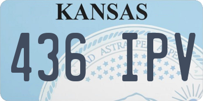KS license plate 436IPV