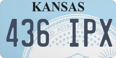 KS license plate 436IPX