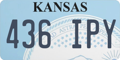 KS license plate 436IPY