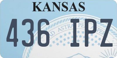 KS license plate 436IPZ