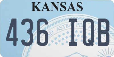 KS license plate 436IQB
