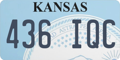 KS license plate 436IQC