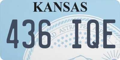 KS license plate 436IQE