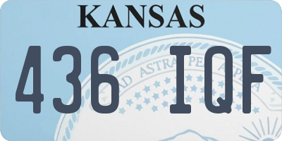 KS license plate 436IQF