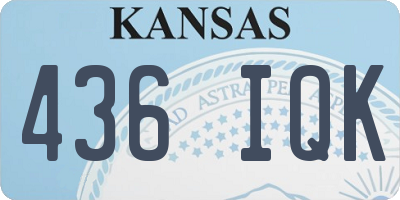 KS license plate 436IQK