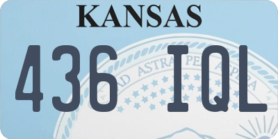 KS license plate 436IQL