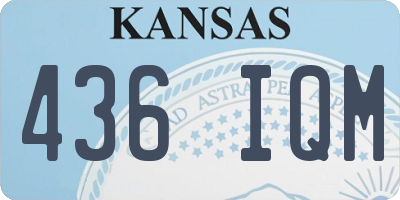 KS license plate 436IQM