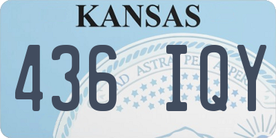 KS license plate 436IQY