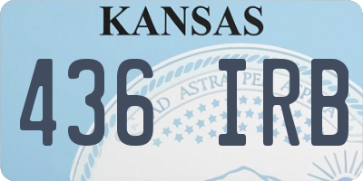 KS license plate 436IRB