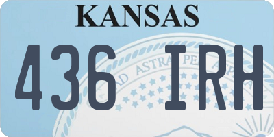 KS license plate 436IRH