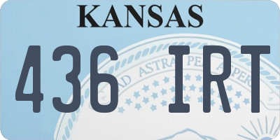 KS license plate 436IRT
