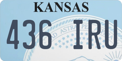 KS license plate 436IRU