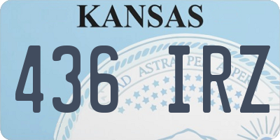 KS license plate 436IRZ