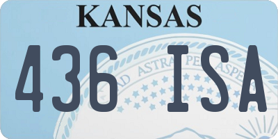 KS license plate 436ISA