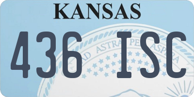 KS license plate 436ISC