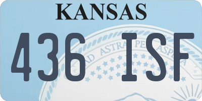KS license plate 436ISF