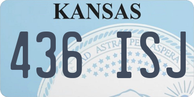 KS license plate 436ISJ