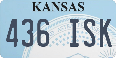 KS license plate 436ISK