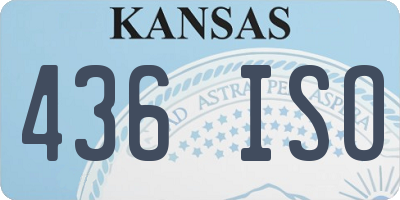 KS license plate 436ISO