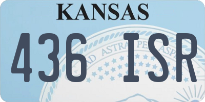 KS license plate 436ISR