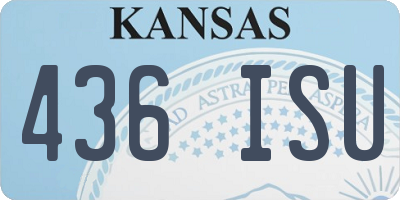 KS license plate 436ISU