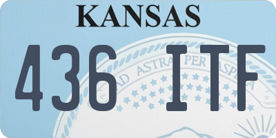KS license plate 436ITF