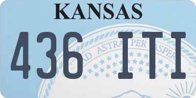 KS license plate 436ITI