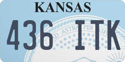KS license plate 436ITK
