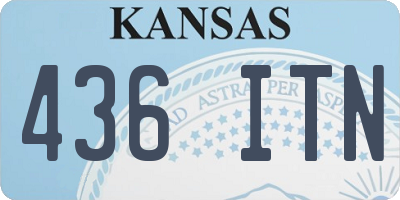 KS license plate 436ITN