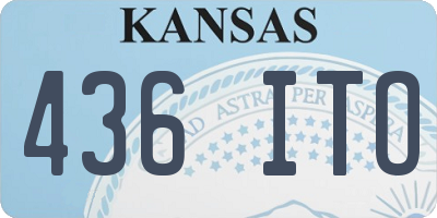 KS license plate 436ITO