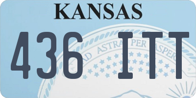 KS license plate 436ITT