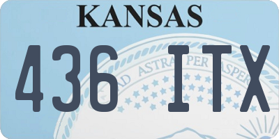 KS license plate 436ITX