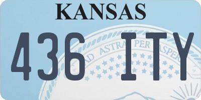 KS license plate 436ITY