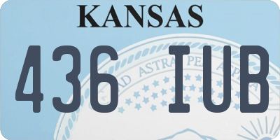 KS license plate 436IUB