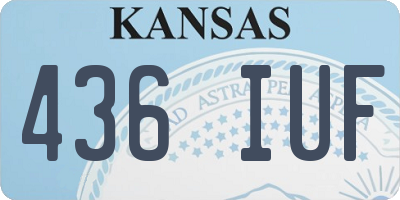 KS license plate 436IUF