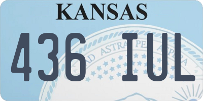 KS license plate 436IUL