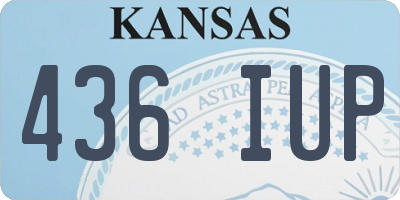 KS license plate 436IUP
