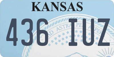 KS license plate 436IUZ