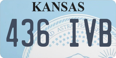 KS license plate 436IVB