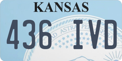 KS license plate 436IVD