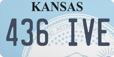 KS license plate 436IVE