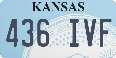 KS license plate 436IVF