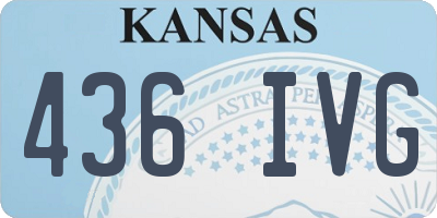 KS license plate 436IVG