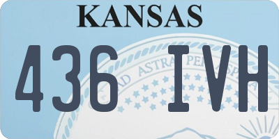 KS license plate 436IVH