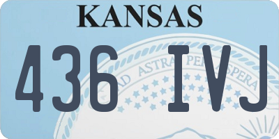 KS license plate 436IVJ