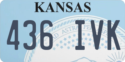 KS license plate 436IVK