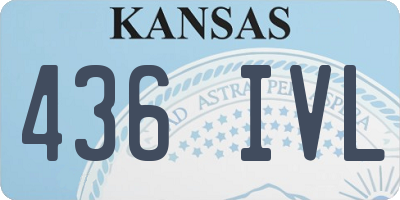 KS license plate 436IVL